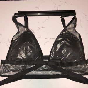 Metallic grey bralette